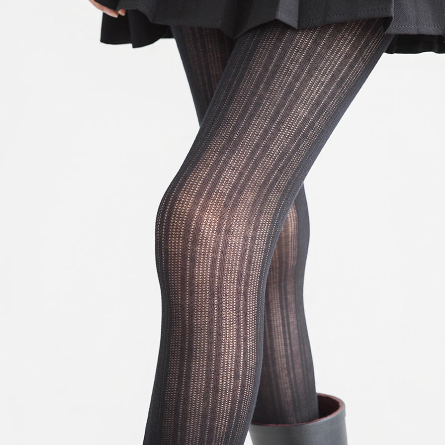 Ins เกาหลีเรียบง่ายเกรดสูงผ้าฝ้ายบางสบาย Breathable สีเทา Pantyhose ผู้หญิง
