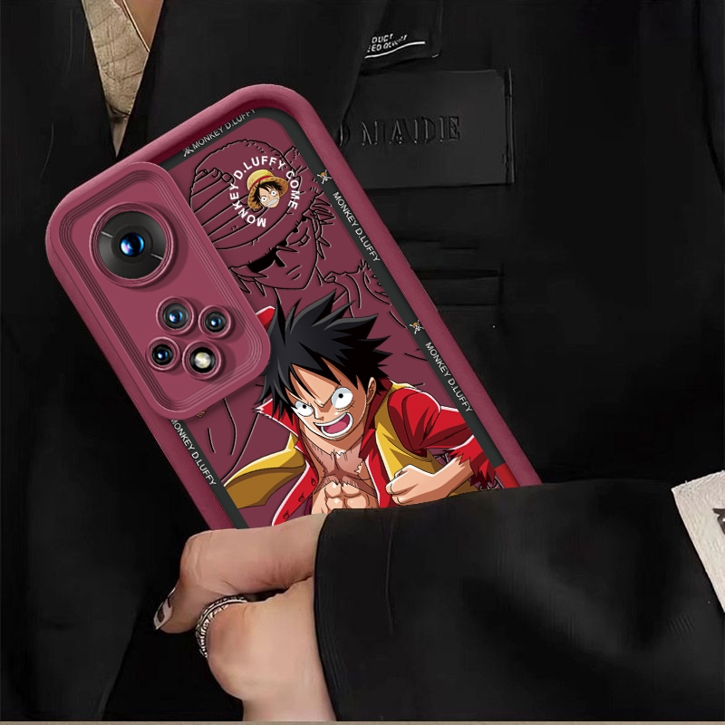 ฟรีวงเล็บสําหรับHUAWEI NOVA 9 Hi NOVA 9 Y6P Y9A one piece series Luffyซิลิโคนกรณีหนา