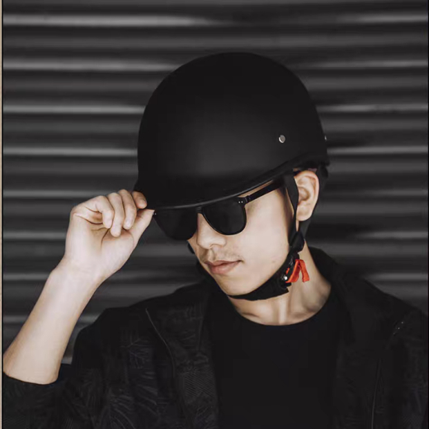 หมวกกันน็อครถจักรยานยนต์ย้อนยุคครึ่งหมวกกันน็อคผู้ชายหมวกกันน็อคตักหมวกกันน็อคขี่จักรยานหมวกกันน็อคหญิง