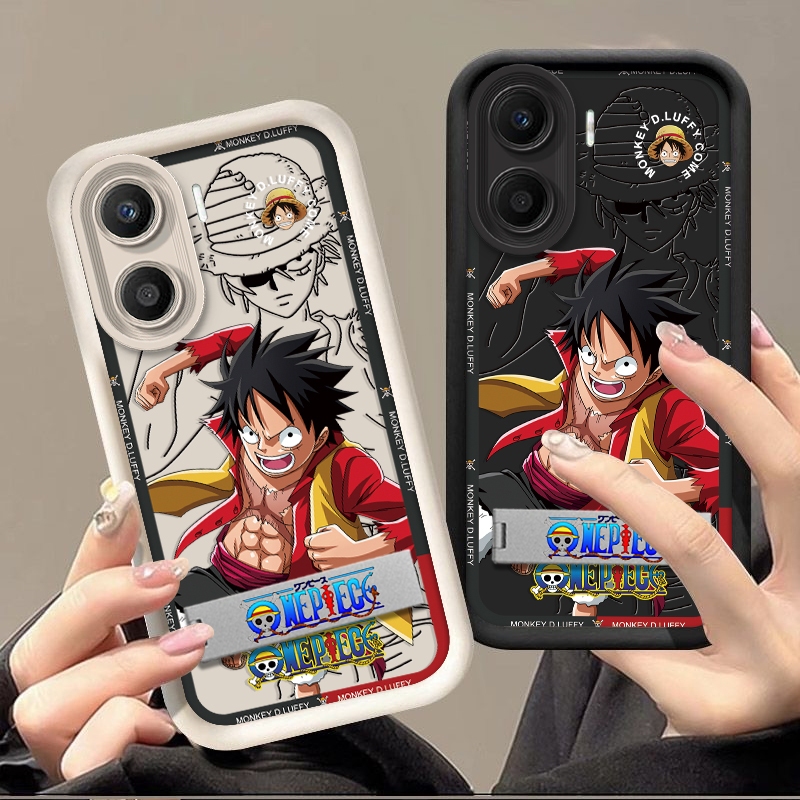 ฟรีวงเล็บสําหรับ HONOR X7A 4G PLAY7T X8A 4G X40 5G X5 4G one piece series Luffy เคสซิลิโคนหนาฝาครอบ