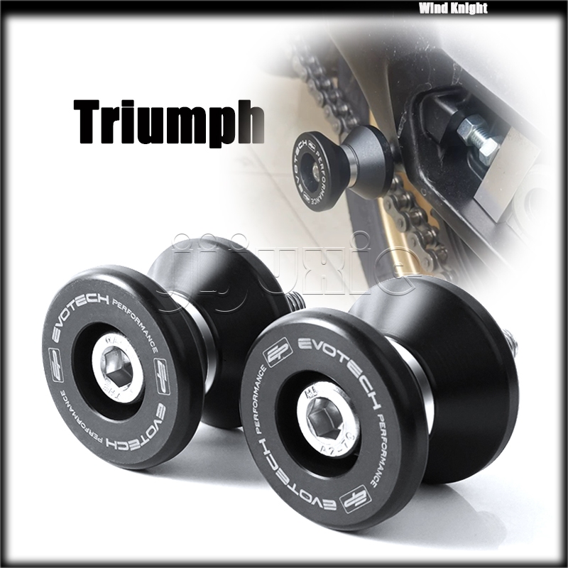 สําหรับ Triumph Daytona675 Street Triple 675 รถจักรยานยนต์ M6 Swingarm Spool รักษาขาตั้งสกรูสลักเกลียว Slider 6 มม.EP Evotech