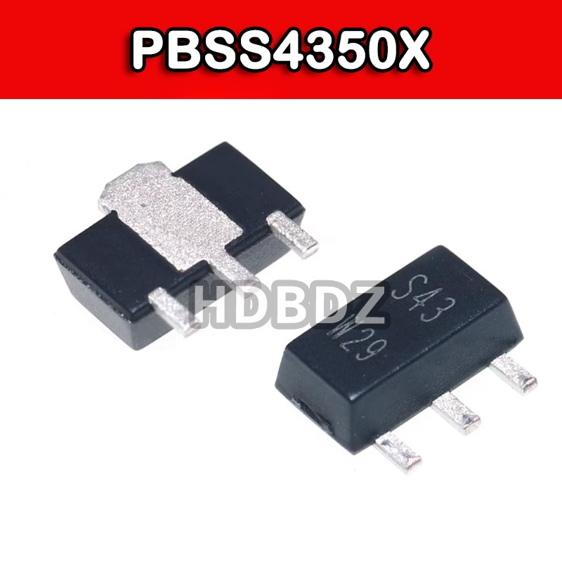 10~20PCS PBSS4350X,115  SOT89  S43 1.6W 50V 3A NPN Triod IC SMD