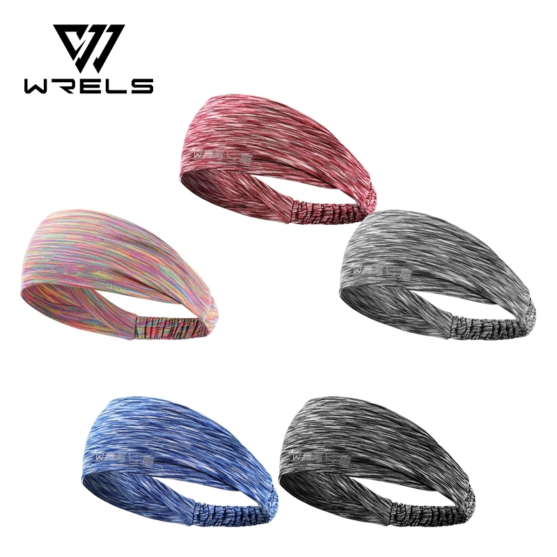 WRELS ที่คาดผมสำหรับเล่นกีฬา ดูดซับเหงื่อ ระบายอากาศได้ดี และยืดหยุ่นสูง ผู้ชายและผู้หญิง #0802