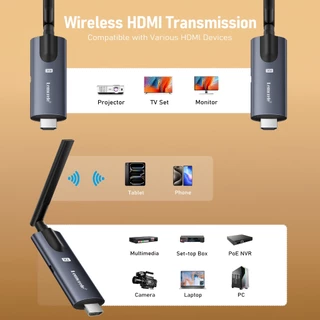 Lemorele R1010 HDMI Wireless Transmitter and receiver Video Expander 1080P 60HZ อุปกรณ์แชร์หน้าจอไร้สาย