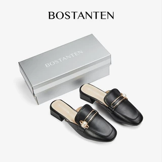 【Q-ไซส์ 36/38 】BOSTANTEN รองเท้า Mule ผู้หญิง หัวแหลม ดีไซน์แฟชั่น กันลื่น ใส่สบาย เหมาะสำหรับทุกวันและวันทำงาน