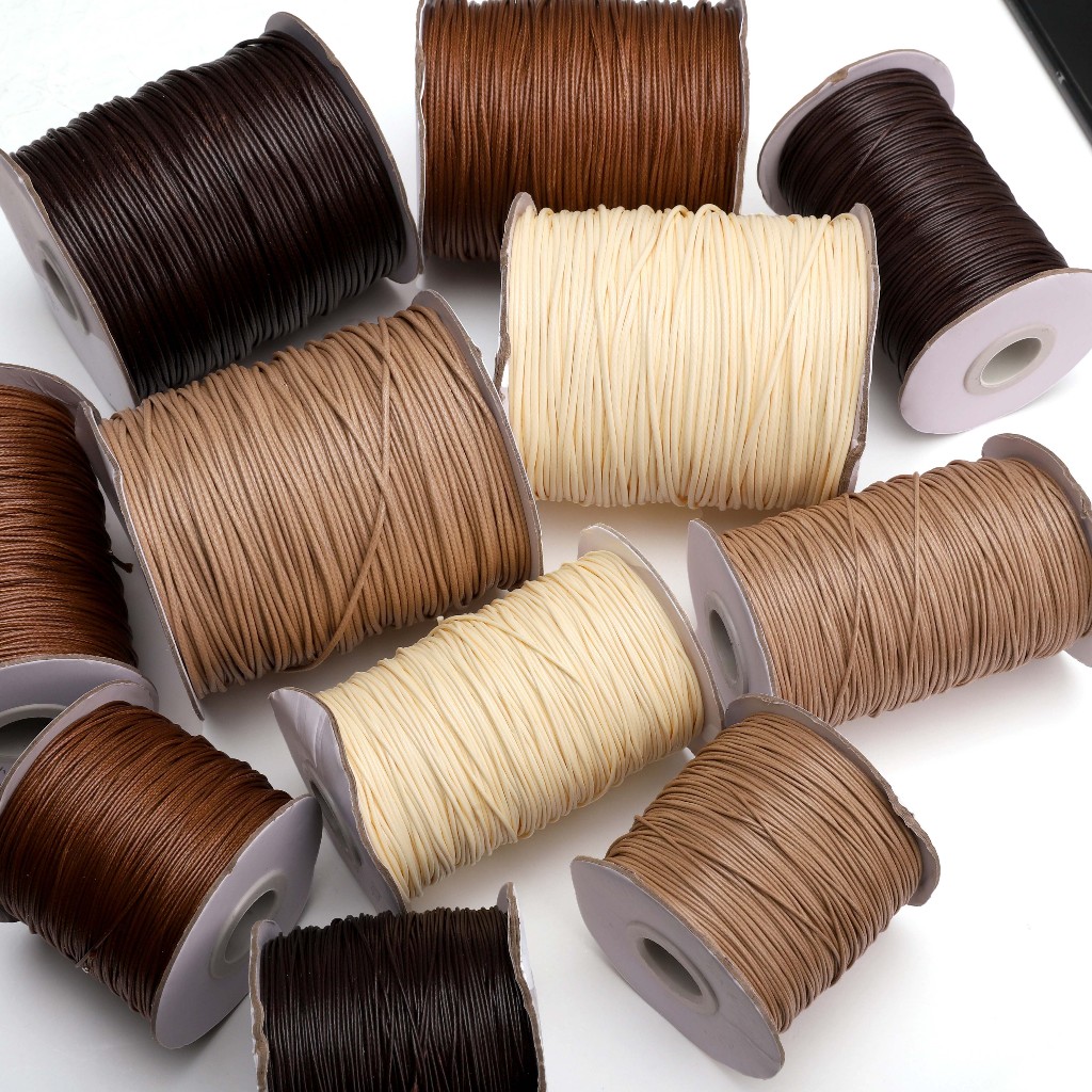 ด้ายแว็กซ์เกาหลี 10 เมตร สำหรับทำเครื่องประดับและงาน Macramé DIY (ขนาด 0.8, 1.0, และ 1.5 มม.)