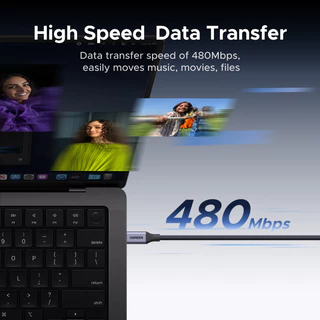 UGREEN สาย USB-C แม่เหล็กอัตโนมัติ 480Mbps Max, 20V/5A Max, รองรับการชาร์จเร็ว PD100W, USB 2.0 Data Transfer PVC เข้ากันได้กับ iPhone 17/16/15 series