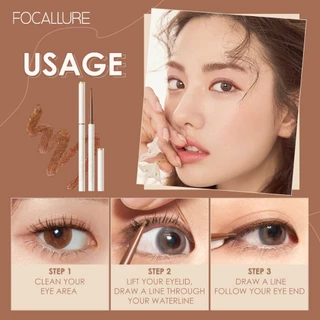 Focallure Long Wear Waterproof Ultra-slim 1.7mm Eyeliner Gel Pencil #ConfidenceHalo ซอฟท์ ลาสติ้ง เม็ดสีสูง