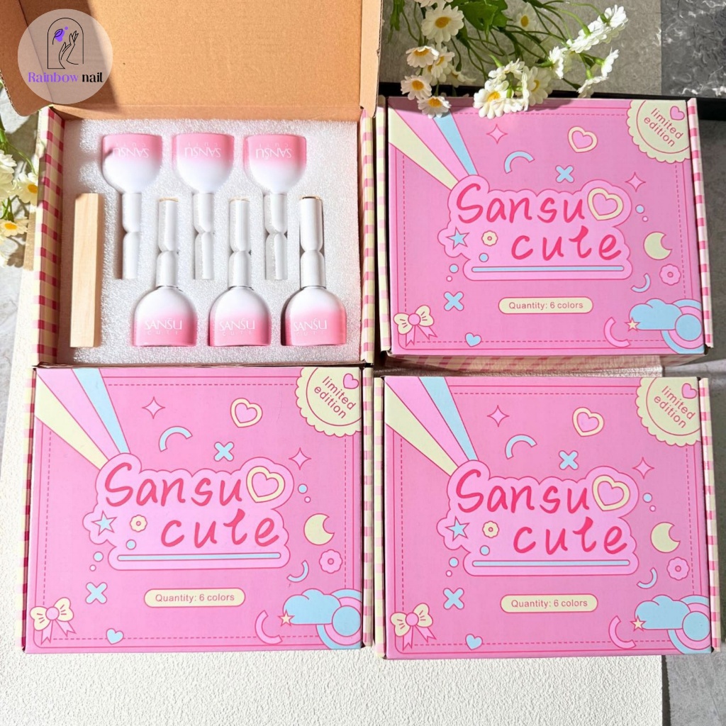 SANSU ชุดยาทาเล็บเจล 6 สี เจลเพชร เจลกากเพชร เจลเลื่อม ฟรีแผนภูมิสีสามารถจัดส่งได้ทันที ราคา ถูกที่สุด ดีลบีเคเค แกลเลอรีภาพที่ 9