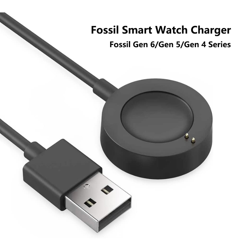 สําหรับ Fossil Magnetic Charger Cable สําหรับ Fossil Smart Watch Gen 4/5/6 แท่นชาร์จ