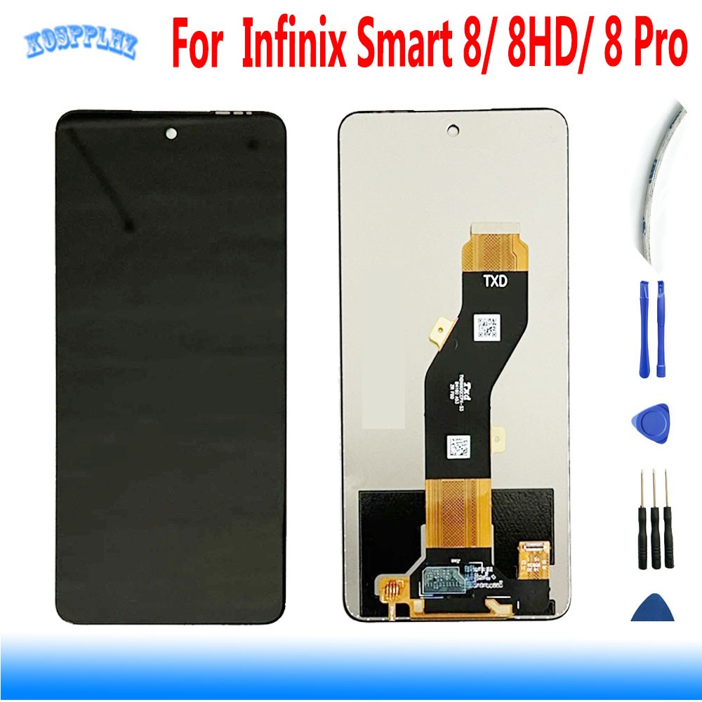 LCD สําหรับ Infinix Smart 8 จอแสดงผล LCD Digitizer หน้าจอสัมผัสสําหรับ Infinix Smart8 X6525 LCD