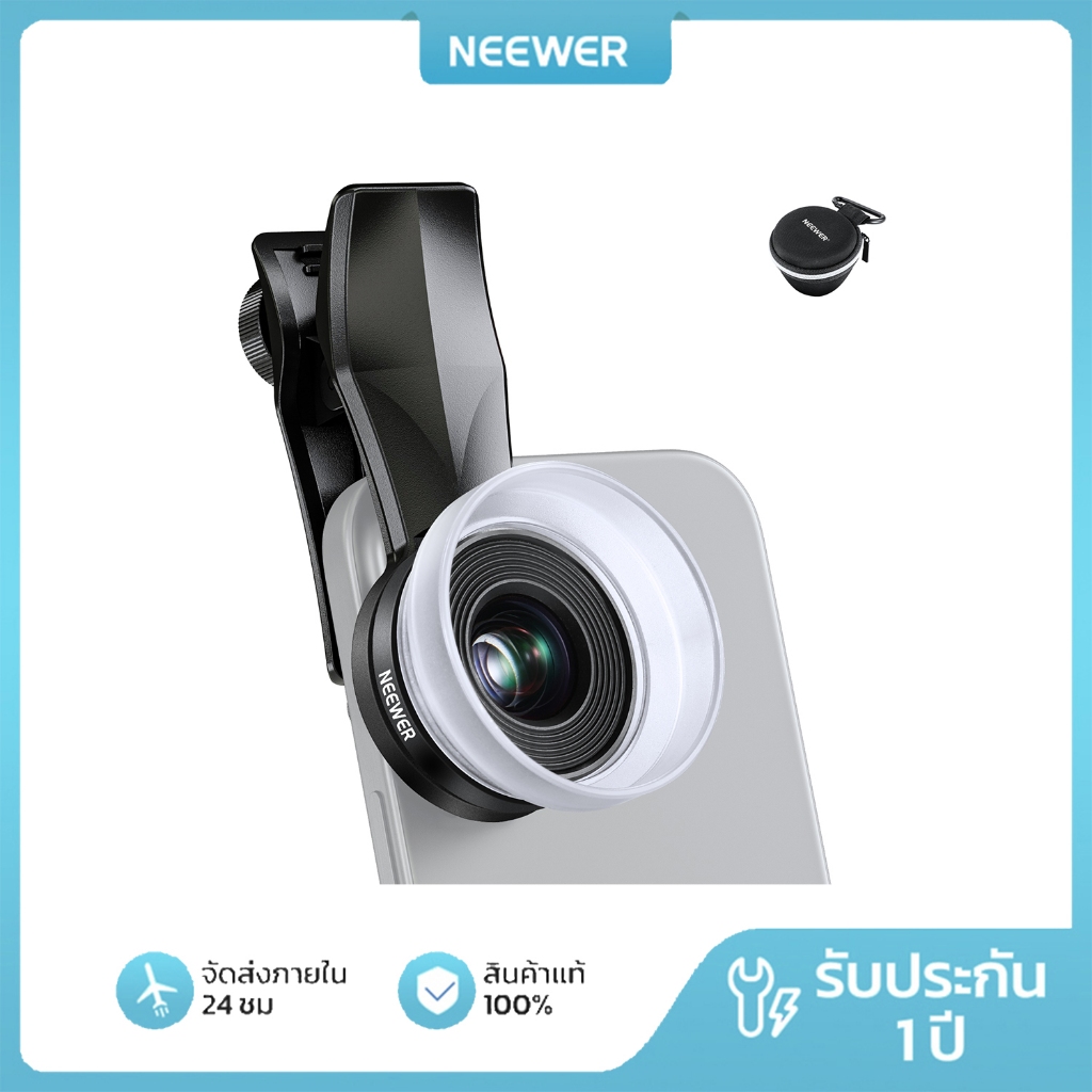 NEEWER LS-28 PRO 10X เลนส์มาโครโทรศัพท์ - เครื่องกระจายแบบถอดได้แบบด้าย 17 มม. สําหรับดอกไม้/อาหาร/เ