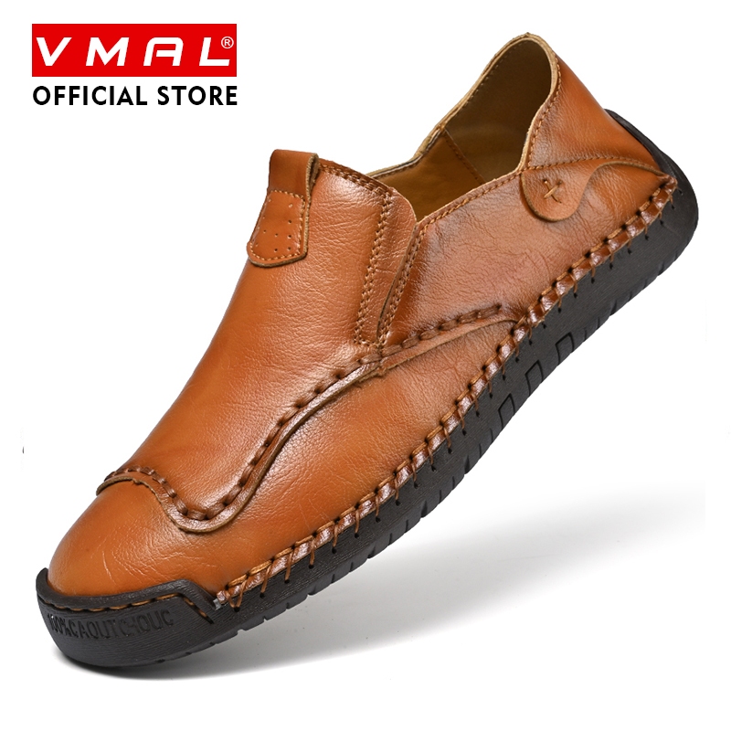 VMAL 38-48 รองเท้าหนังระบายอากาศสําหรับบุรุษขนาดใหญ่แฟชั่นลําลองกันลื่นทนต่อการสึกหรอต่ํา