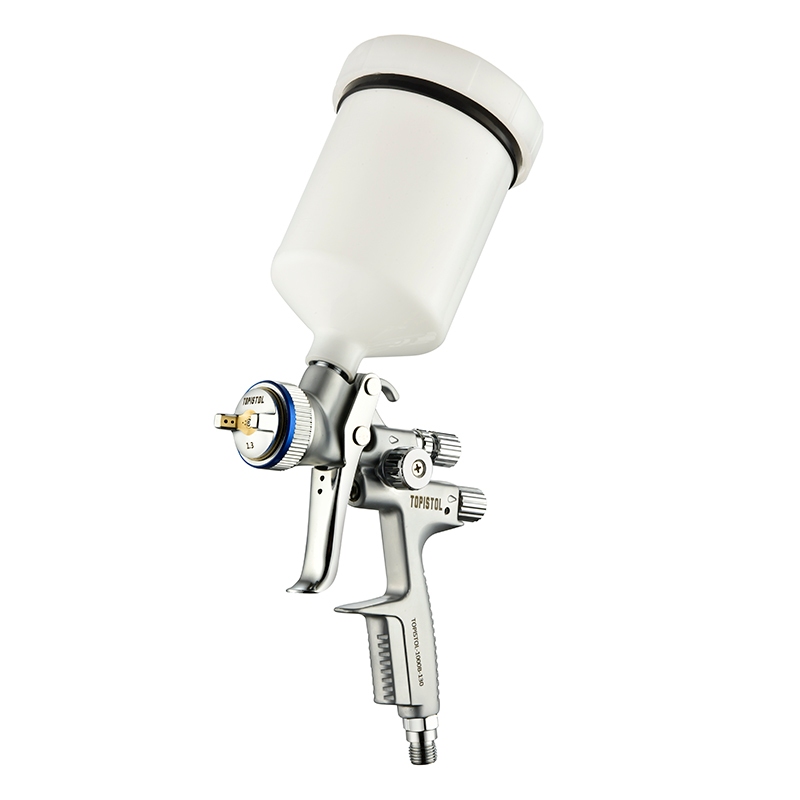 คุณภาพสูง 1.3 มม.หัวฉีดสเปรย์ปืน HVLP 600CC ถัง Airbrush สเปรย์ปืน Air เครื่องมือสําหรับพ่นสีรถยนต์