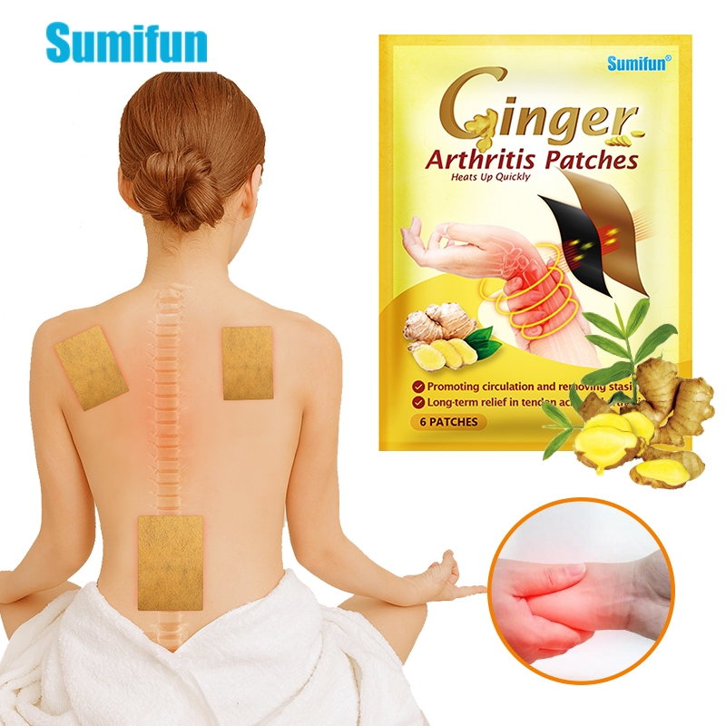 6 ชิ้นแพทช์บรรเทาอาการปวดมือร่วมข้อมือ Ache Health Care พลาสเตอร์