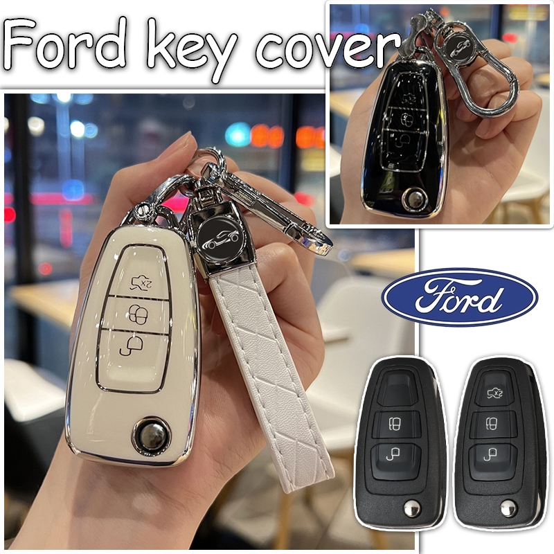 ฝาครอบกุญแจรีโมทรถยนต์ Ford สําหรับ Ranger/Everest/ranger xls/ranger xlt 2014-2017/เคสกุญแจ Ecosport พวงกุญแจเชือกเส้นเล็ก