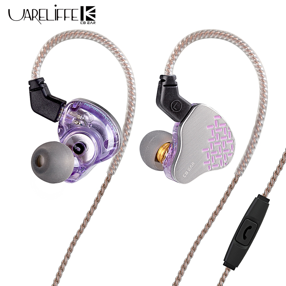 Uareliffe KBEAR Rosefinch หูฟัง HiFi Sound Good Bass เกม Esports Live หูฟังแบบมีสาย Real Time Monito