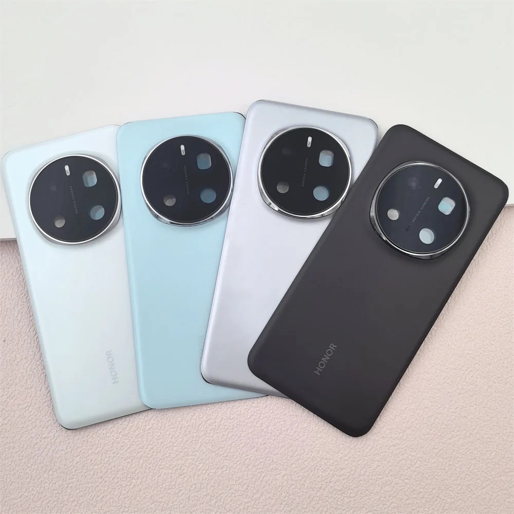 ฝาหลังแบตเตอรี่สําหรับ Honor Magic 7 Pro 7pro PTP-N49 ด้านหลังแผงซ่อมอะไหล่เลนส์กล้องกาว