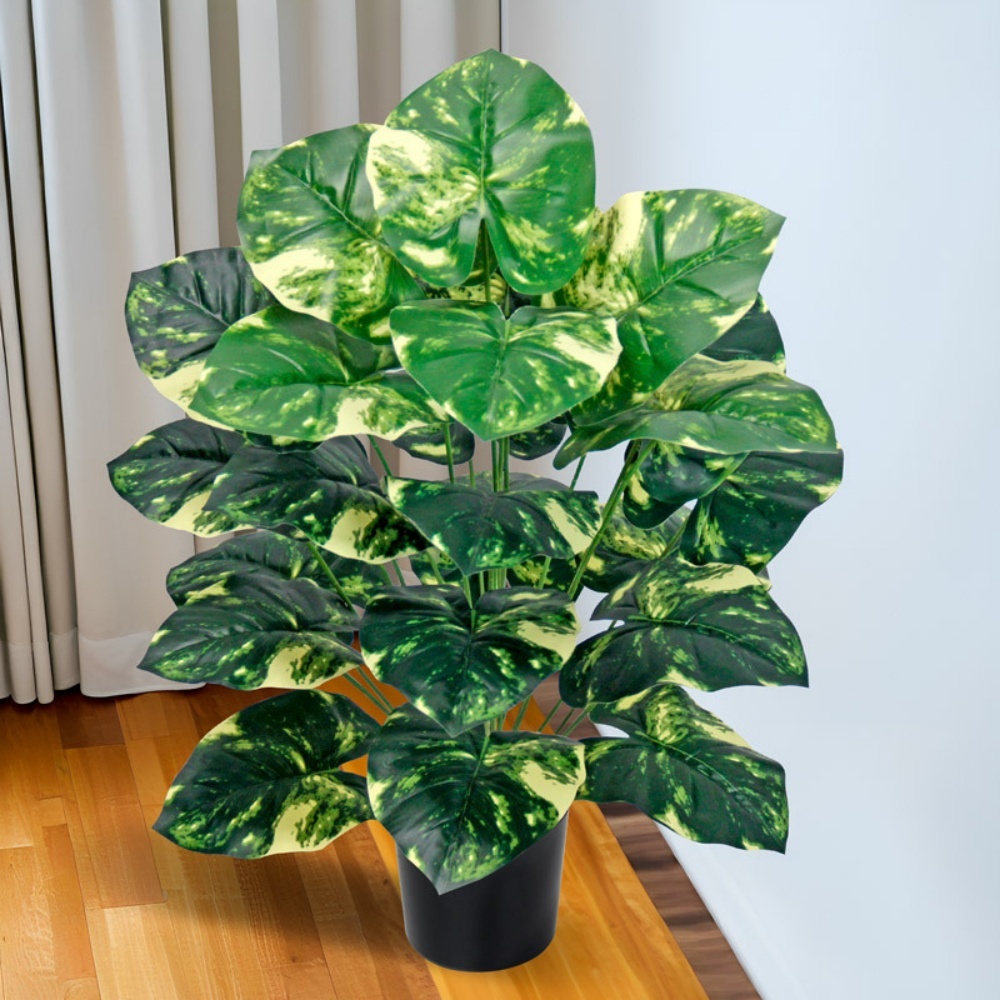 ของแต่งบ้านสไตล์ธรรมชาติ Leaf Party Home Decoration - พืชประดิษฐ์สำหรับภายในและภายนอก สีเขียวสดใส