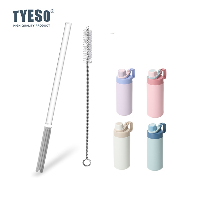 TYESO หลอดดูด PCTG พร้อมแปรงทำความสะอาด – ใช้กับขวดเก็บความเย็นรุ่น 01-01008 / 01-01009 / 01-01010 (ไม่รวมขวดเก็บความเย็น)