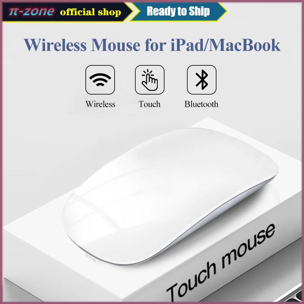 เมาส์บลูทูธไร้สาย 5.0 แบบบางพิเศษ Bluetooth เสียงเงียบ สําหรับ MacBook Air Pro Laptop เมาส์macbook