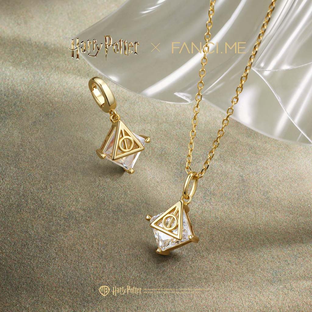 สร้อยคอลายน์Deathly HallowsจากHarry Potter ผลิตจากเงินแท้ โดยFancime - รูปที่ 3