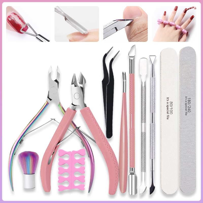 Maddoll เครื่องมือทําเล็บ เครื่องมือทําเล็บ ปัตตาเลี่ยนผิวหนัง ที่ดันผิวหนัง กรรไกรตัดหนัง