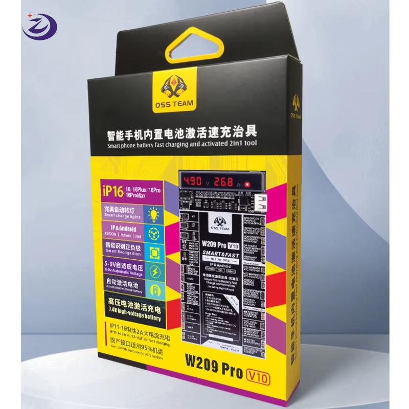 OSS W209 Pro V10 บอร์ดเปิดใช้งานแบตเตอรี่สําหรับ iPhone X-16PM IWatch S1-S8 Xiaomi Samsung Fast Char