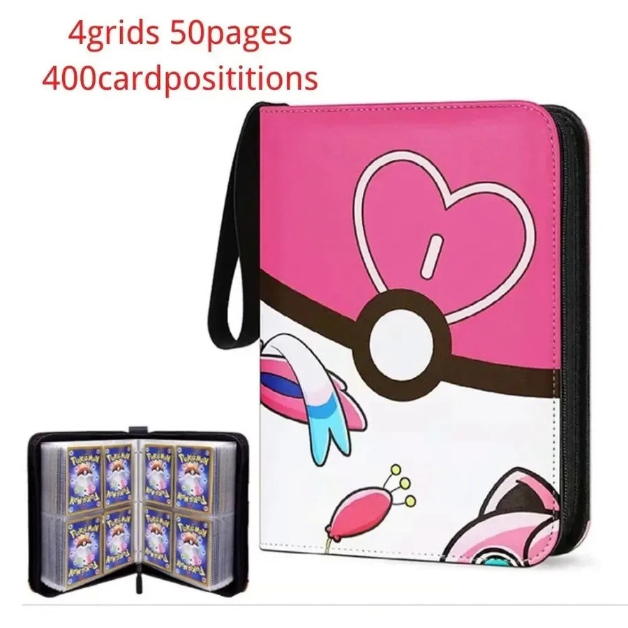 สมุดการ์ดอัลบั้ม ปิกาจู การ์ดสะสมกระเป๋าซิปหนังแท้การ์ดสะสม 50 หน้า 400 ช่องใส่การ์ด - รูปที่ 6