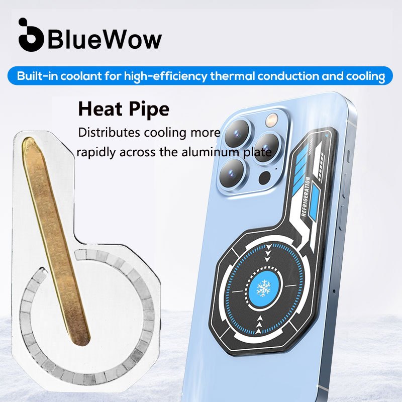 ห้องไอระเหยท่อความร้อน BlueWow อัพเกรดใหม่แม่เหล็ก / น้ํายาหล่อเย็นในตัวสําหรับการนําความร้อนที่มีประสิทธิภาพสูงและความเย็น