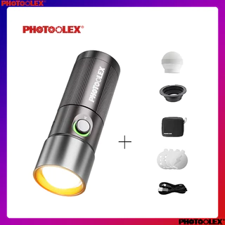 PHOTOOLEX 100% ของแท้ Four color zoomlight ไฟฉายถ่ายภาพ 10W 10 แผ่นแม่เหล็กแบบดึงดูดรวดเร็ว แสงโคม