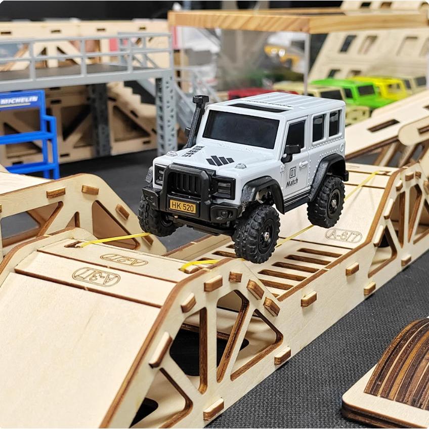 LDARC เดสก์ท็อปจําลอง Off-road อุปสรรคฉาก Combo สําหรับ 1/43 รุ่น RC รถ Crawler อุปกรณ์เสริม