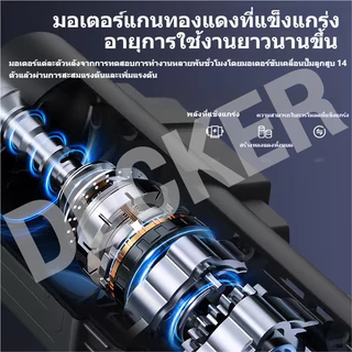 DECKER 998VF 6IN1 ปืนฉีดน้ำแรงดันสูงไร้สาย 30000W แรงดัน 180/300 BAR มอเตอร์ทองแดง ล้างรถ ทำความสะอาดบ้าน พร้อมอุปกรณ์ครบชุด