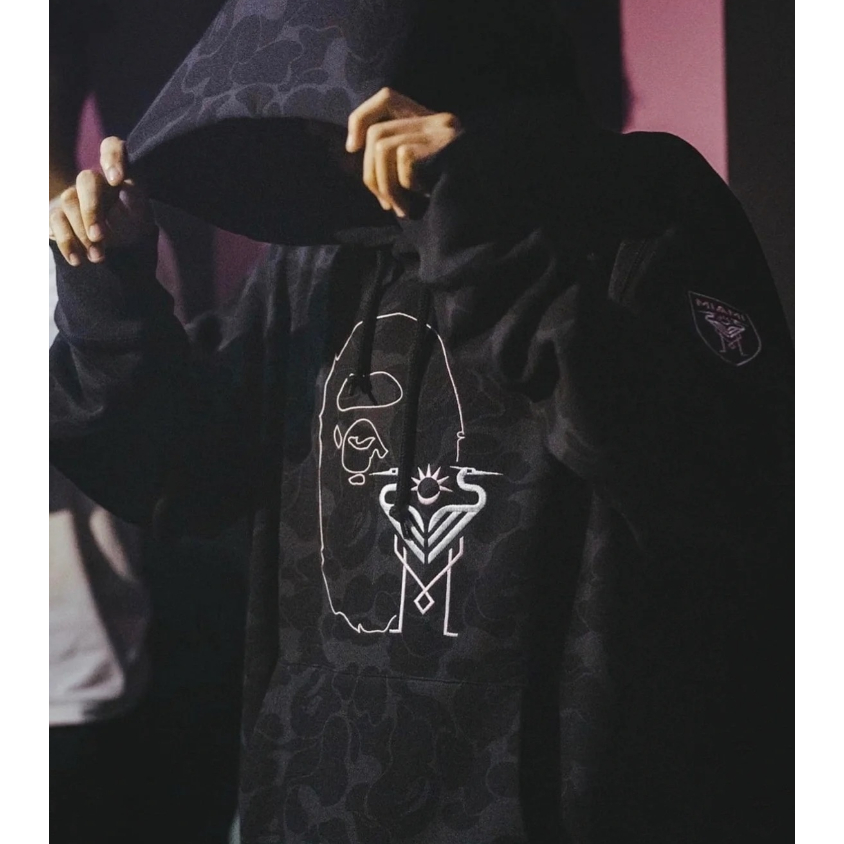 BAPE Inter Miami Messi United Riding Miami International เสื้อฮู้ดลายพรางหลากสี