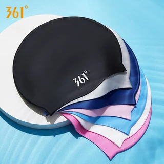 361 องศา หมวกว่ายน้ําผู้ใหญ่ ไม่จํากัดเพศ-ผู้ใหญ่ ซิลิโคนโลโก้เรียบง่าย