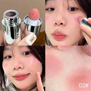 Velvet Liquid Blush Matte Sponge Head Blusher Natural Lasting Brighten facial Contour Blush Tint แต่งหน้า