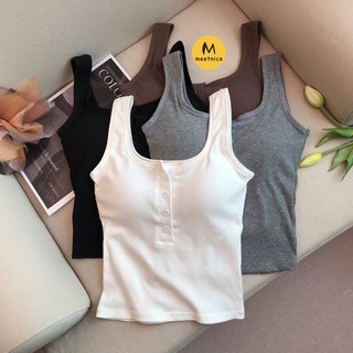 【12 Hour Ship】35kg-60kg Cotton Sando for Women - Sleeveless Padded Camisole Slim Fit Double Lining Top