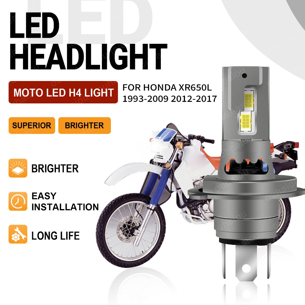 1 ชิ้นสําหรับ Honda XR650L 1993 1994 1995 1996 1997-2009 H4 Led ไฟหน้ารถจักรยานยนต์ Super Bright รถม