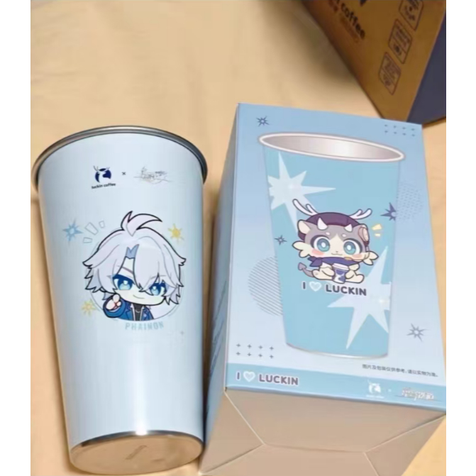 ของแท้อย่างเป็นทางการ Honkai: Star Rail  Luckin Coffee Collaboration Merchandise ใหม่ Painon & Castofine themed Ideal อุปกรณ์ต่อพ่วงของขวัญแนะนํา 8N9X**-&