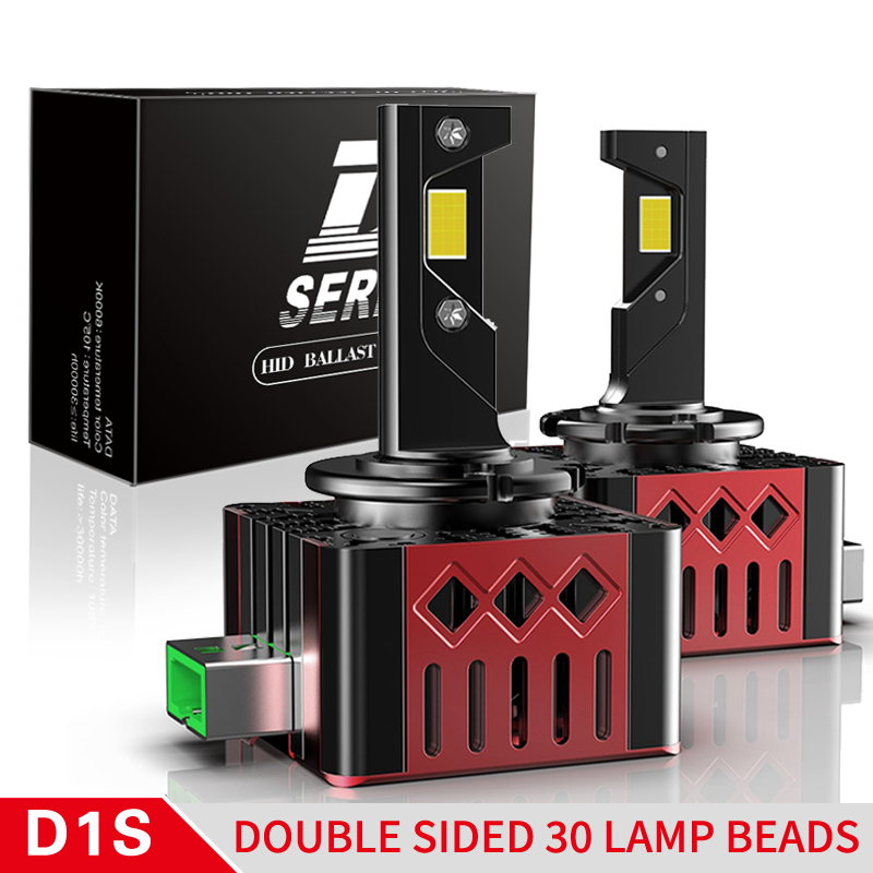 2X D1S D3S 55W ไฟหน้ารถ LED หลอดไฟ Canbus 1:1 HID D2S D4S D5S D2R D4R 6000K Turbo LED โคมไฟอัตโนมัติ