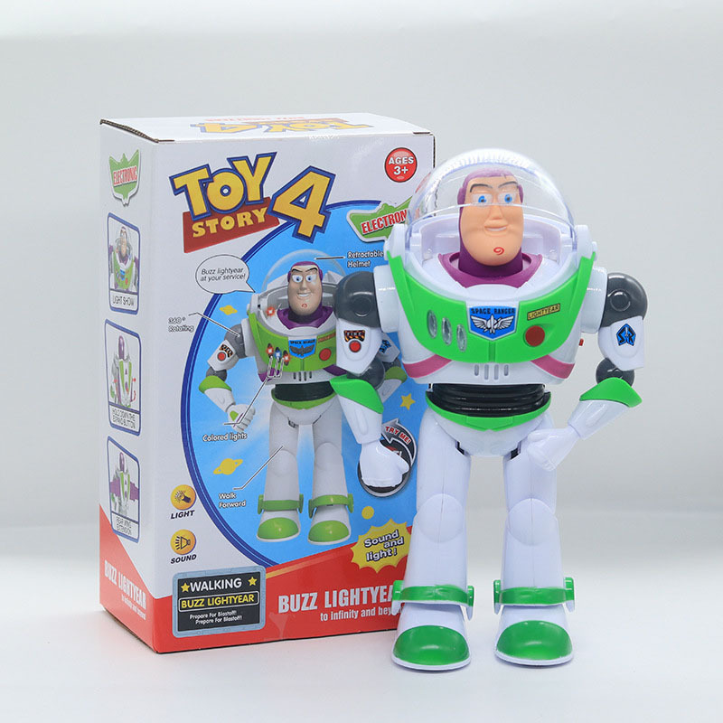 15 ซม.Toy Story Buzz Lightyear ของเล่นไฟฟ้าเดินหุ่นยนต์ Shine ตุ๊กตา Action Figure ของเล่นของขวัญวันเกิดของเล่นสําหรับเด็ก