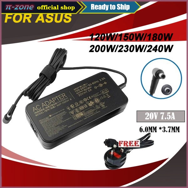 อะแดปเตอร์ชาร์จแล็ปท็อป 20V 7.5A 150W 6.0*3.7 มม. AC สําหรับ Asus TUF Gaming A15 FX505 FX505D FX505D