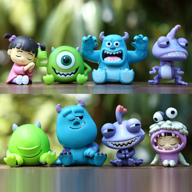 ตัวเลข University Monsters Inc 4 ชิ้น James P. Sullivan อะนิเมะ Action Figure Michael Wozosky Randal