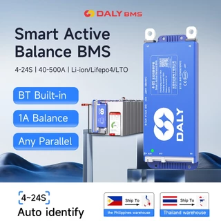 BMS Active Balanced Protection Board 100A 80A 60A 40A ต่อเนื่อง Charge Discharge Protection ในตัวบลูทูธ String ใช้ 8S-24S 8S-17S 4S-8S 3.2 V CAN แบตเตอรี่ลิเธียม Li-ion Lifepo4