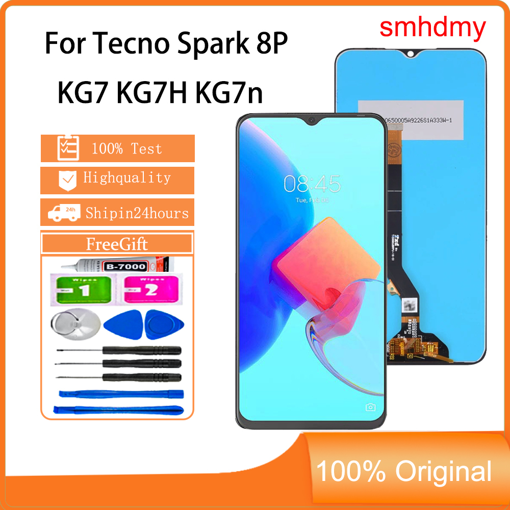สําหรับ Tecno Spark 8P KG7 KG7H KG7n จอแสดงผล LCD หน้าจอสัมผัสเปลี่ยน Digitizer Assembly