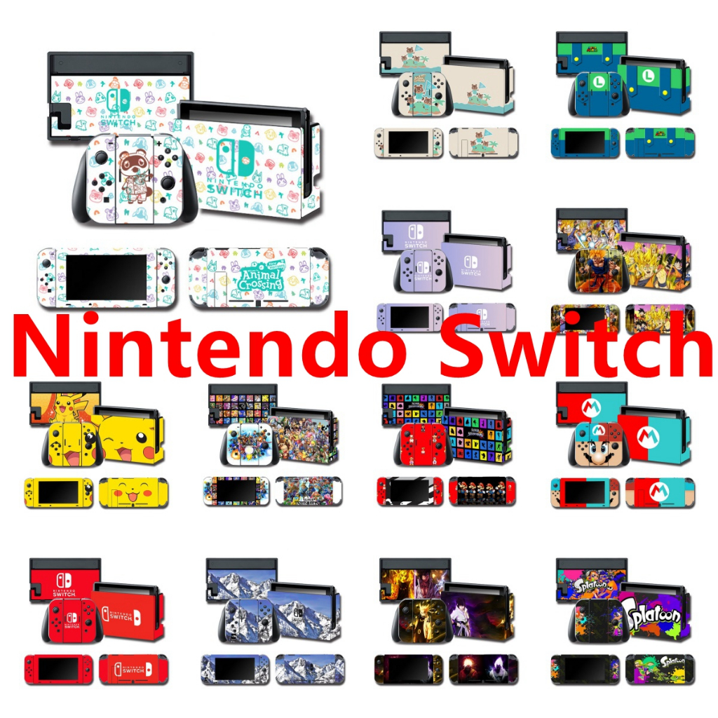83 สีสติกเกอร์ผิวใช้งานร่วมกับ Nintendo Switch V2 ไวนิล Decal รูปแบบที่สวยงามชุดฟิล์มป้องกันสําหรับ NS V2 คอนโซล & Joy-Con Controller & Dock