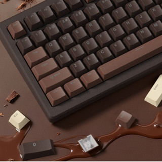 Womier Cherry Profile PBT Shine ผ่าน 133 คีย์ช็อกโกแลต Retro…