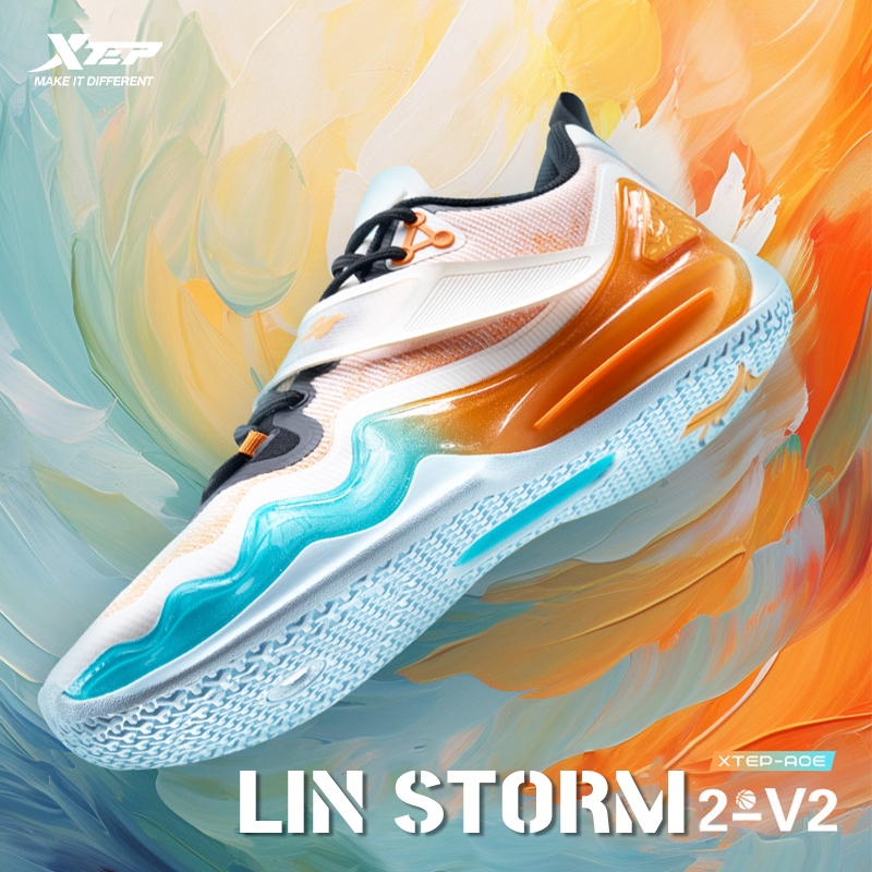 XTEP ลินลายบ้า V3 รองเท้าบาสเก็ตบอล Lin Shuhao พร้อมเทคโนโลยีกันกระแทก ACE Supercritical และการป้องก