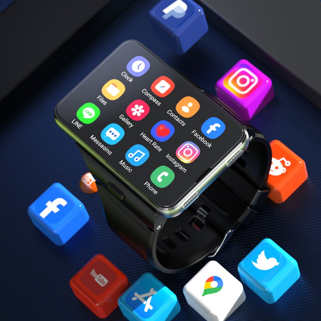 Rainbuvvy 2025 ใหม่ 4G สมาร์ทนาฬิกา Android 11.0 MTK6765 Quad Core 6GB 128GB 2.88" HD หน้าจอขนาดใหญ่