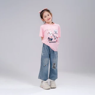 B&R Kids【เสื้อยืดแขนสั้นเด็กผู้หญิง】จัดส่งจากไทย เสื้อพิมพ์ลายการ์ตูนเด็กผู้หญิง ผ้าฝ้าย นุ่มสบาย ลำลอง แฟชั่นน่ารัก